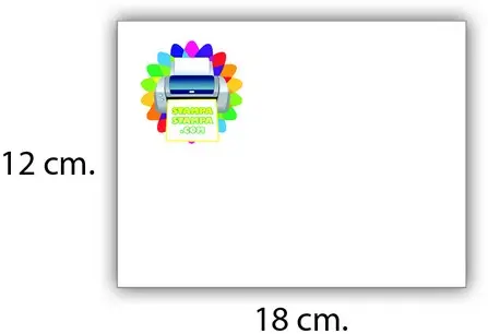 Buste 12x18: stampa da 1 a 4 colori su carta bianca - taglio a punta