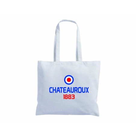 Borsa shopper manici lunghi 40x40 bandiera CHATEAUROUX