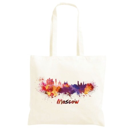 Borsa Mosca Shopper manici lunghi disegno acquarello 22