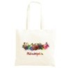 Borsa Philadelphia Shopper manici lunghi disegno acquarello 35