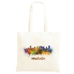 Borsa Nashville Shopper manici lunghi disegno acquarello 38