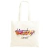 Borsa Cardiff Shopper manici lunghi disegno acquarello 55