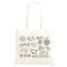 Borsa pasta Shopper manici lunghi disegno acquarello 93