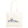 Borsa skyline city Shopper manici lunghi disegno acquarello 326