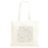 Borsa 40x40 città bianco e nero Shopper manici lunghi disegno acquarello 379