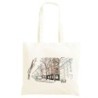 Borsa viale parigino Shopper manici lunghi disegno acquarello 516