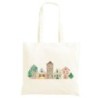 Borsa case la neve Shopper manici lunghi disegno acquarello 557