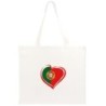 Shopper manici Cuore Portogallo 40x40 Borsa spesa tracolla in cotone n. 9 manici lunghi