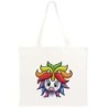 Shopper manici Faccia Unicorno 40x40 Borsa spesa tracolla in cotone n. 60 manici lunghi