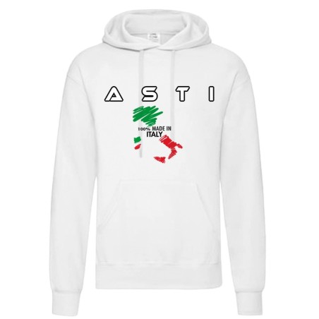 Felpa 100% made in Italy Asti uomo donna tifosi calcio