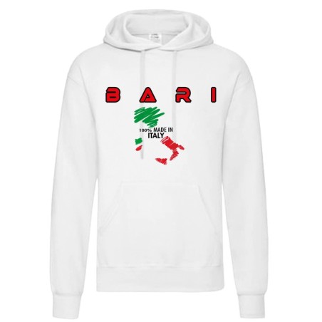 Felpa 100% made in Italy Bari uomo donna tifosi calcio