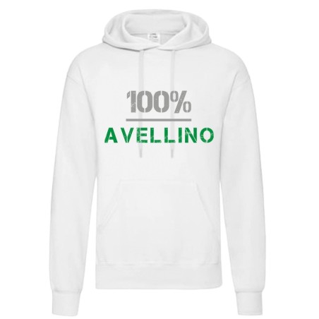 Felpa 100% Avellino verde nero uomo donna tifosi calcio