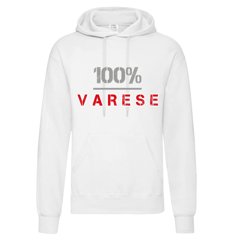 Felpa 100% Varese Biancorosso uomo donna tifosi calcio