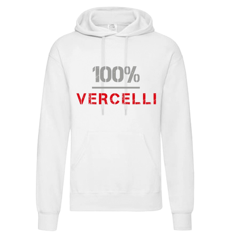 Felpa 100% Vercelli uomo donna tifosi calcio