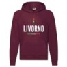 Felpa ultras amaranto LIVORNO / bandiera italiana uomo donna tifosi calcio