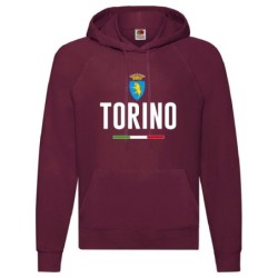 Felpa ultras granata TORINO / stemma tifosi calcio