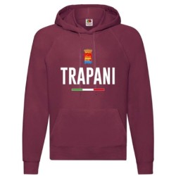 Felpa TRAPANI granata / stemma tifosi calcio