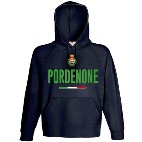 Felpa PORDENONE nero verde / stemma tifosi calcio