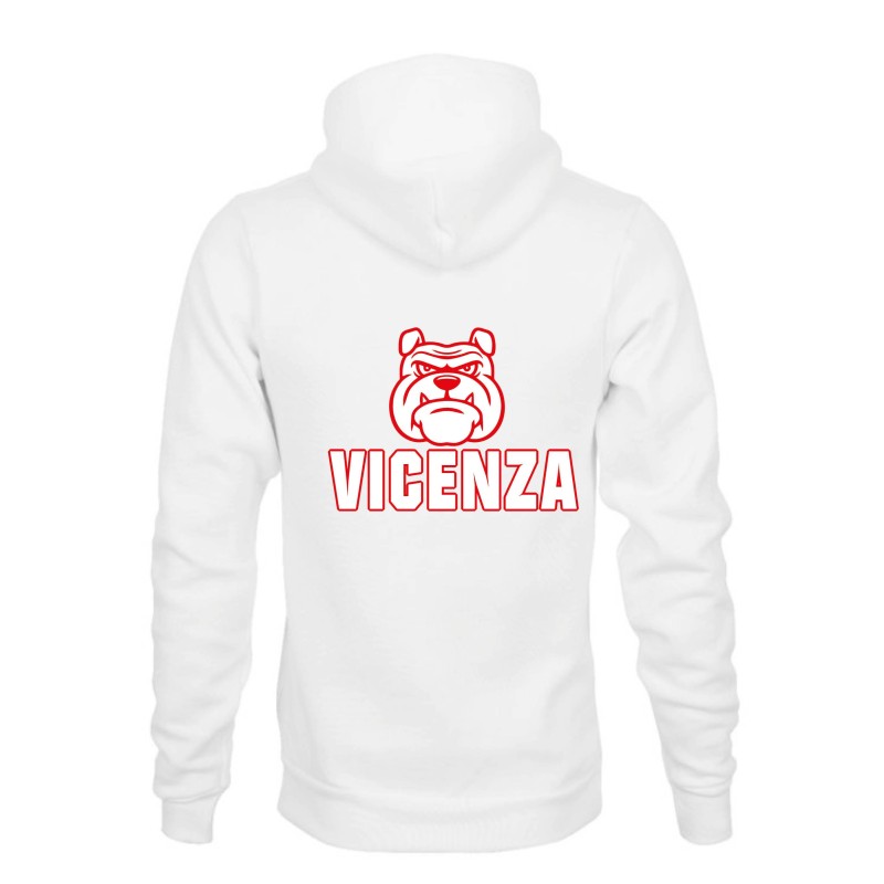 Felpa VICENZA BULLDOG stampa retro uomo donna tifosi calcio vicentini