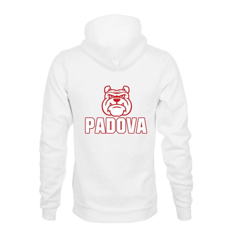 Felpa PADOVA BULLDOG stampa retro uomo donna tifosi calcio padovani