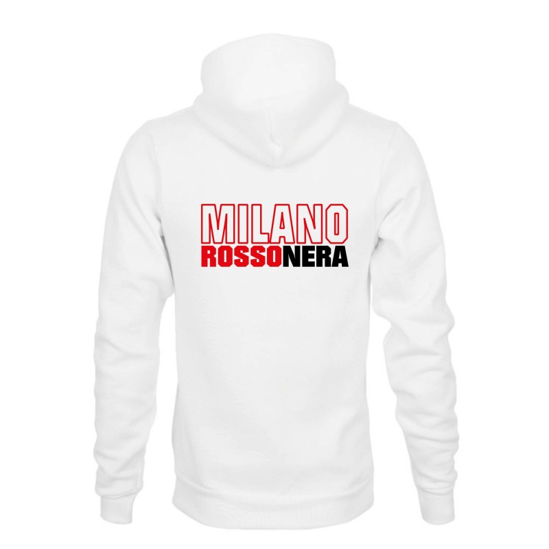 Felpa Milano ROSSONERA stampa retro tifosi calcio