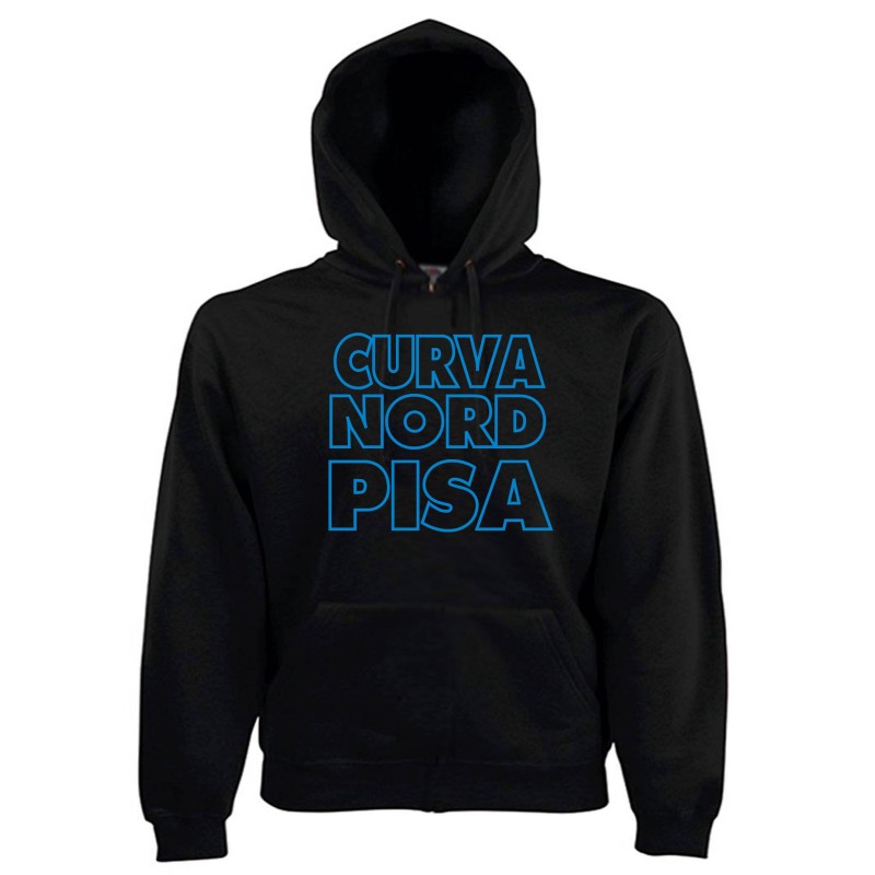 Felpa ultras PISA CURVA NORD neroazzurra outline tifosi calcio