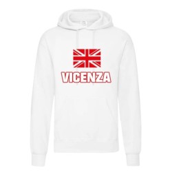 Felpa ultras Vicenza Bandiera inglese bianconera tifosi calcio