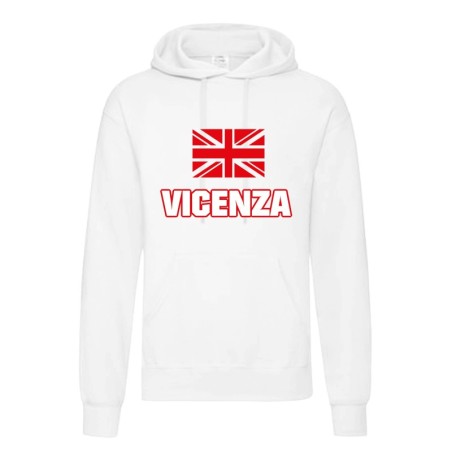 Felpa ultras Vicenza Bandiera inglese bianconera tifosi calcio