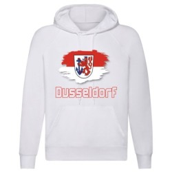 Felpa Dusseldorf logo stemma / bandiera tasconi e cappuccio uomo donna