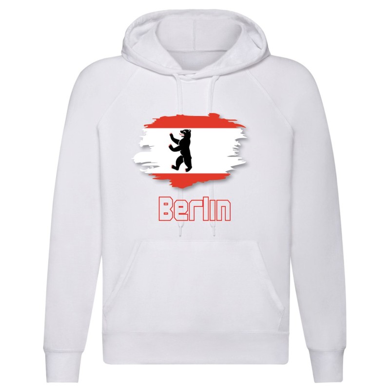 Felpa Berlin / bandiera tasconi e cappuccio uomo donna