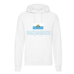 Felpa SAN MARINO / bandiera tasconi e cappuccio uomo donna