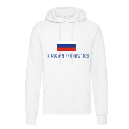 Felpa RUSSIAN FEDERATION / bandiera tasconi e cappuccio uomo donna