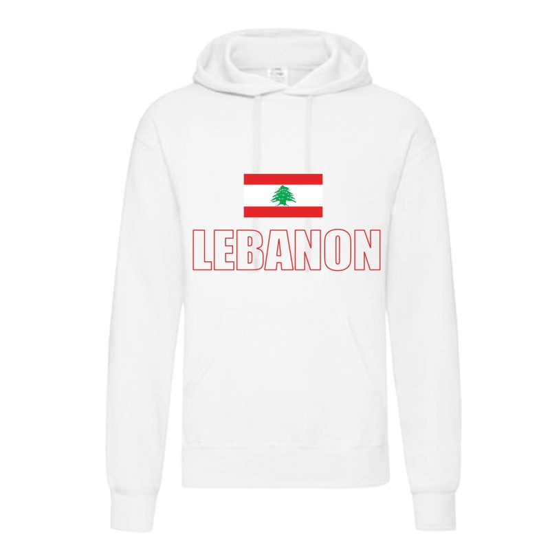 Felpa LEBANON / bandiera tasconi e cappuccio uomo donna