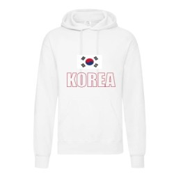 Felpa KOREA / bandiera tasconi e cappuccio uomo donna