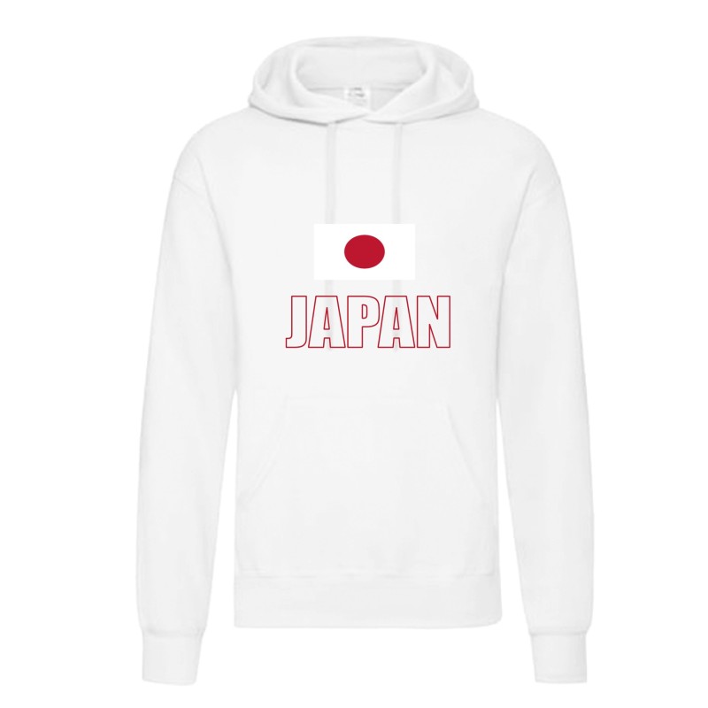 Felpa JAPAN / bandiera tasconi e cappuccio uomo donna