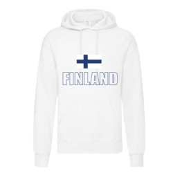 Felpa FINLAND / bandiera Finlandia / tasconi e cappuccio uomo donna