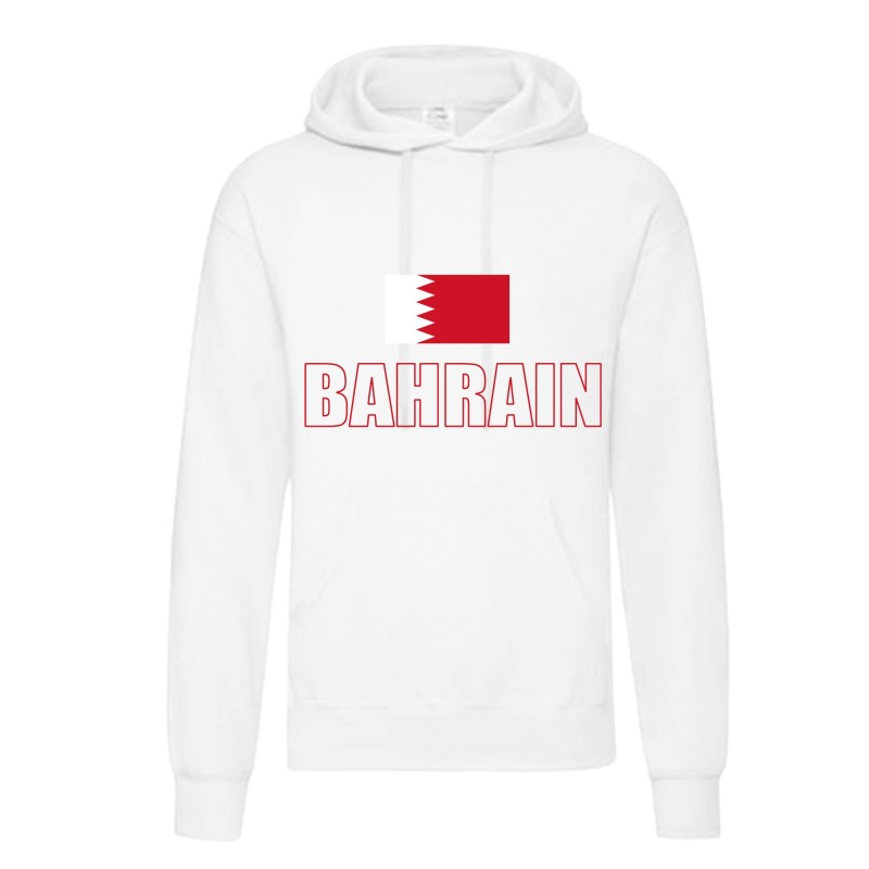 Felpa BAHRAIN / bandiera tasconi e cappuccio uomo donna