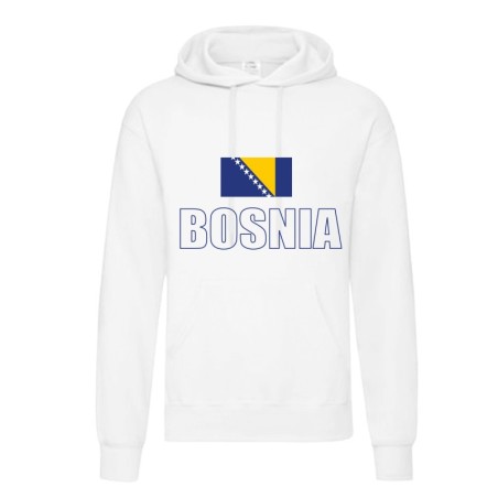 Felpa BOSNIA calcio / bandiera tasconi e cappuccio uomo donna