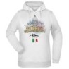 Felpa Chiesa Roma fantasia cappuccio bianca acquarello paesaggi mondo n.126 uomo donna bambino