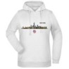 Felpa panorama New York fantasia cappuccio bianca acquarello paesaggi mondo n.247 uomo donna bambino