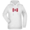 Felpa bandiera Canada colorata fantasia cappuccio bianca acquarello paesaggi mondo n.299 uomo donna bambino