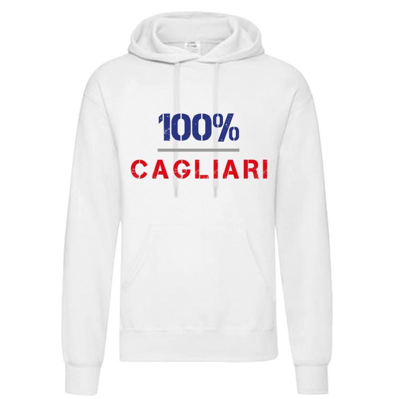 Felpa 100% Cagliari uomo donna tifosi calcio curva stadio Casteddu