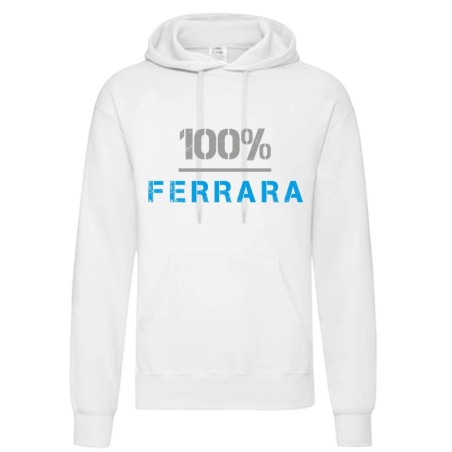 Felpa 100% Ferrara biancoazzurri uomo donna tifosi calcio