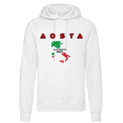 Felpa 100% made in Italy Aosta uomo donna tifosi calcio