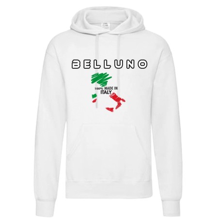 Felpa 100% made in Italy Belluno uomo donna tifosi calcio