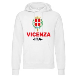 Felpa Vicenza ITA stemma citta biancorosso uomo donna tifosi calcio