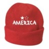 Cappello invernale America Brasile rosso ricamato in pile / polar taglia unica / cod. 33 uomo - donna