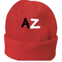 Cappello invernale AZ Olanda rosso ricamato in pile / polar taglia unica / cod. 52 uomo - donna