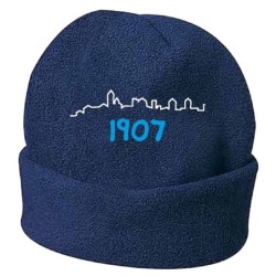 Cappello invernale Blu Bergamo 1907 profilo ricamato in pile / polar taglia unica / cod. 3 uomo - donna