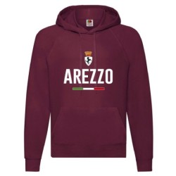 Felpa ultras granata AREZZO / stemma tifosi calcio